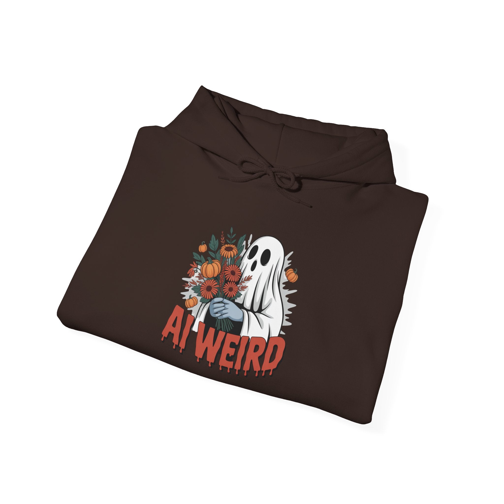 AI WEIRD  "Glitch Garden Ghost" Unisex Heavy Blend™ Hooded Sweatshirt