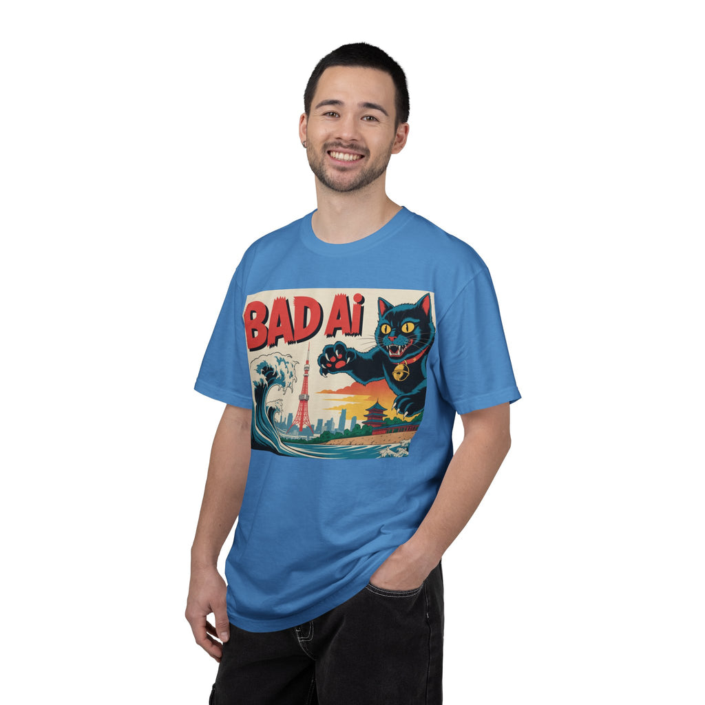 BAD AI  " Kaiju Kitty "  Unisex Garment-Dyed T-shirt