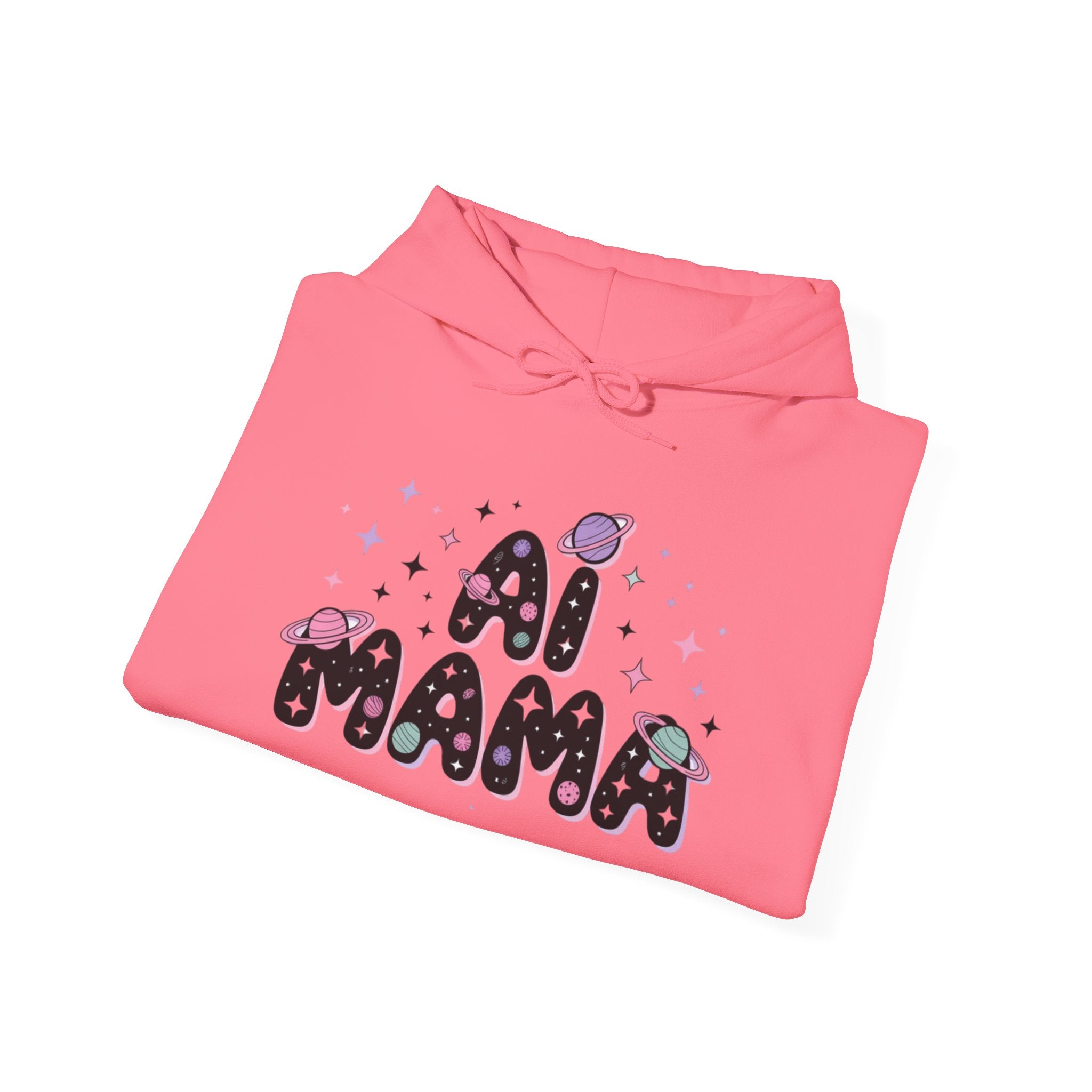 AI Mama Hoodie — Cute Space-Themed “Digital Daydreamer” Graphic Pullover
