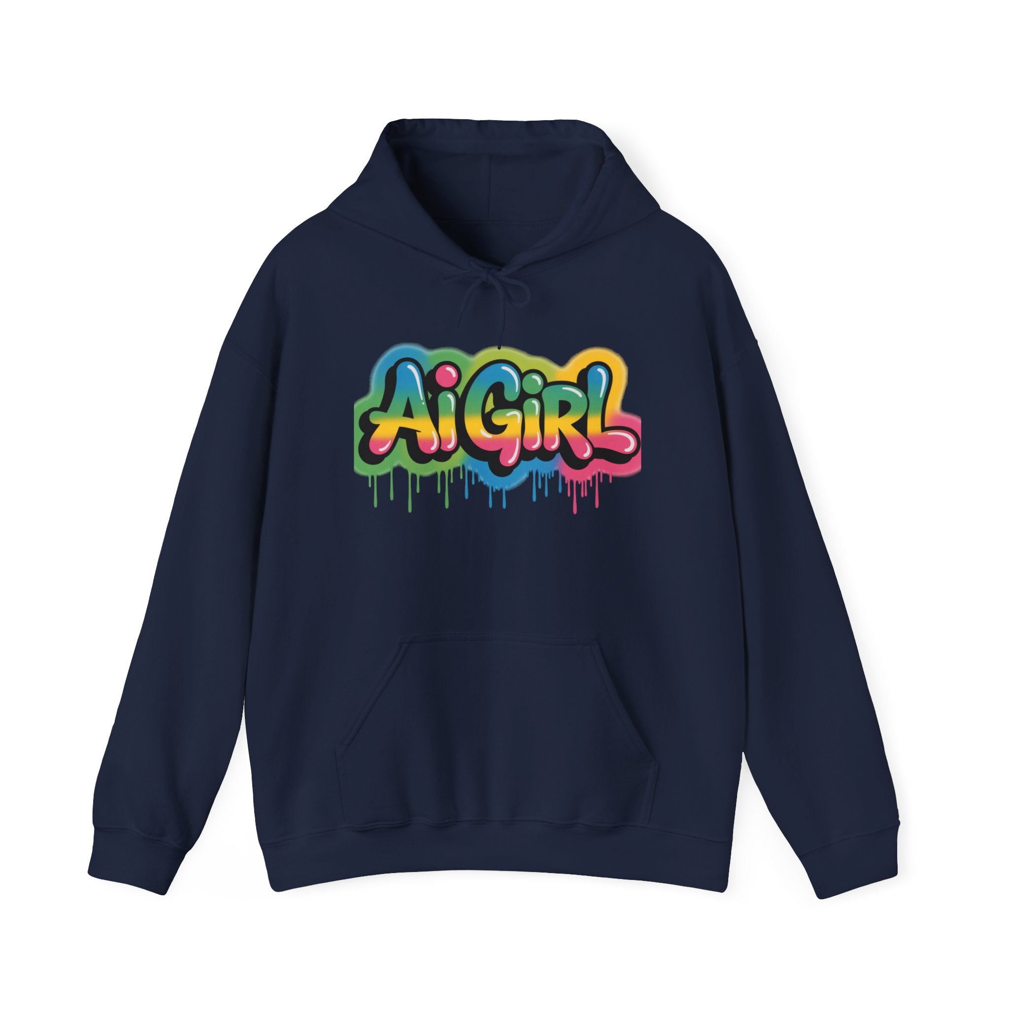 Ai Girl  "Graffiti Glow"  Unisex Heavy Blend™ Hooded Sweatshirt