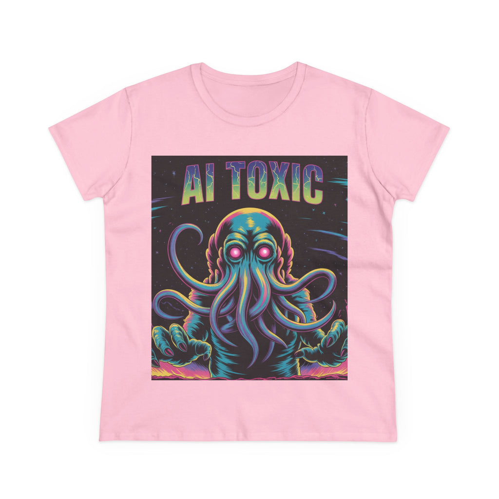 AI TOXIC  "Data Overlord" Women's Midweight Cotton Tee