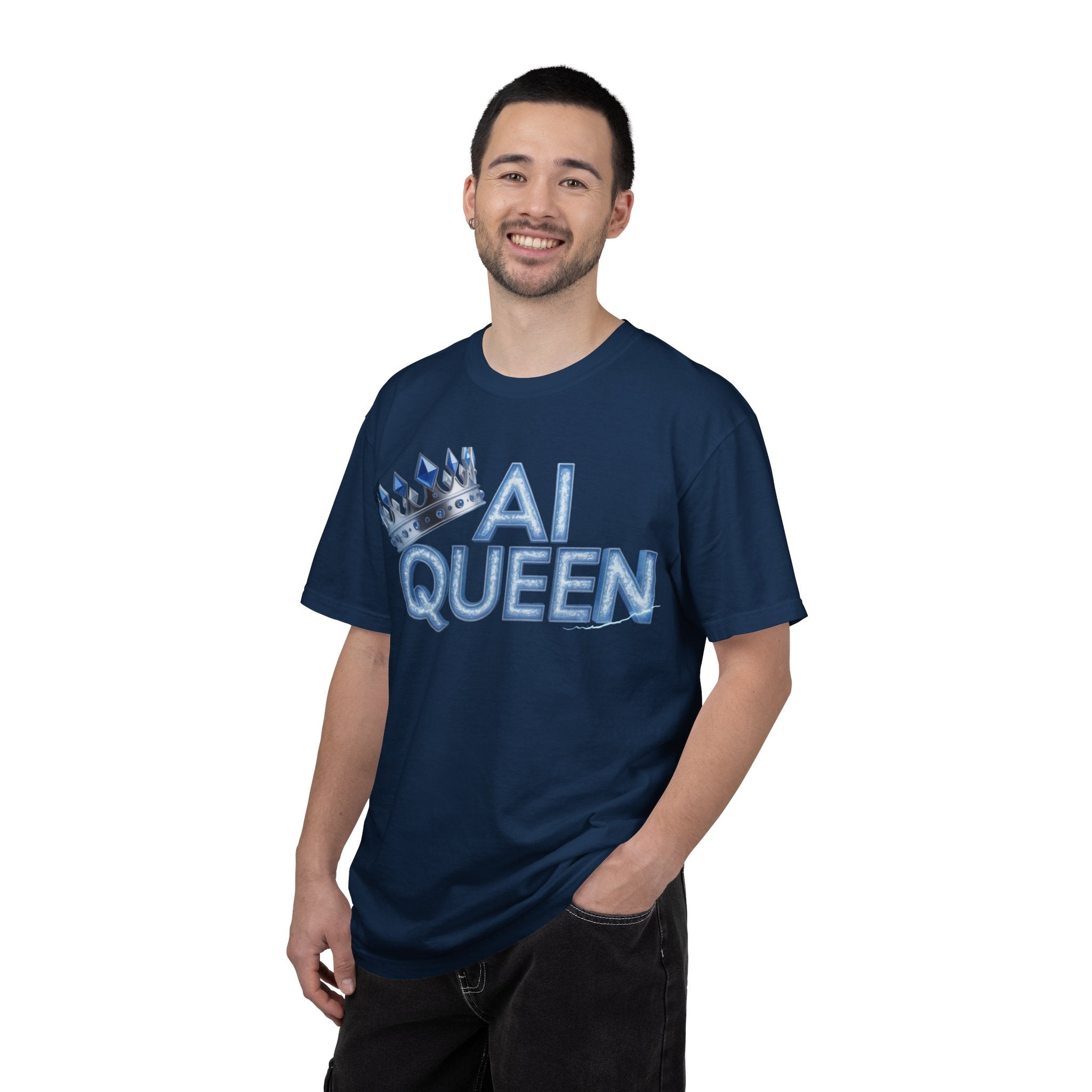AI Queen "Frost Crown Frequency" Unisex Garment-Dyed T-shirt