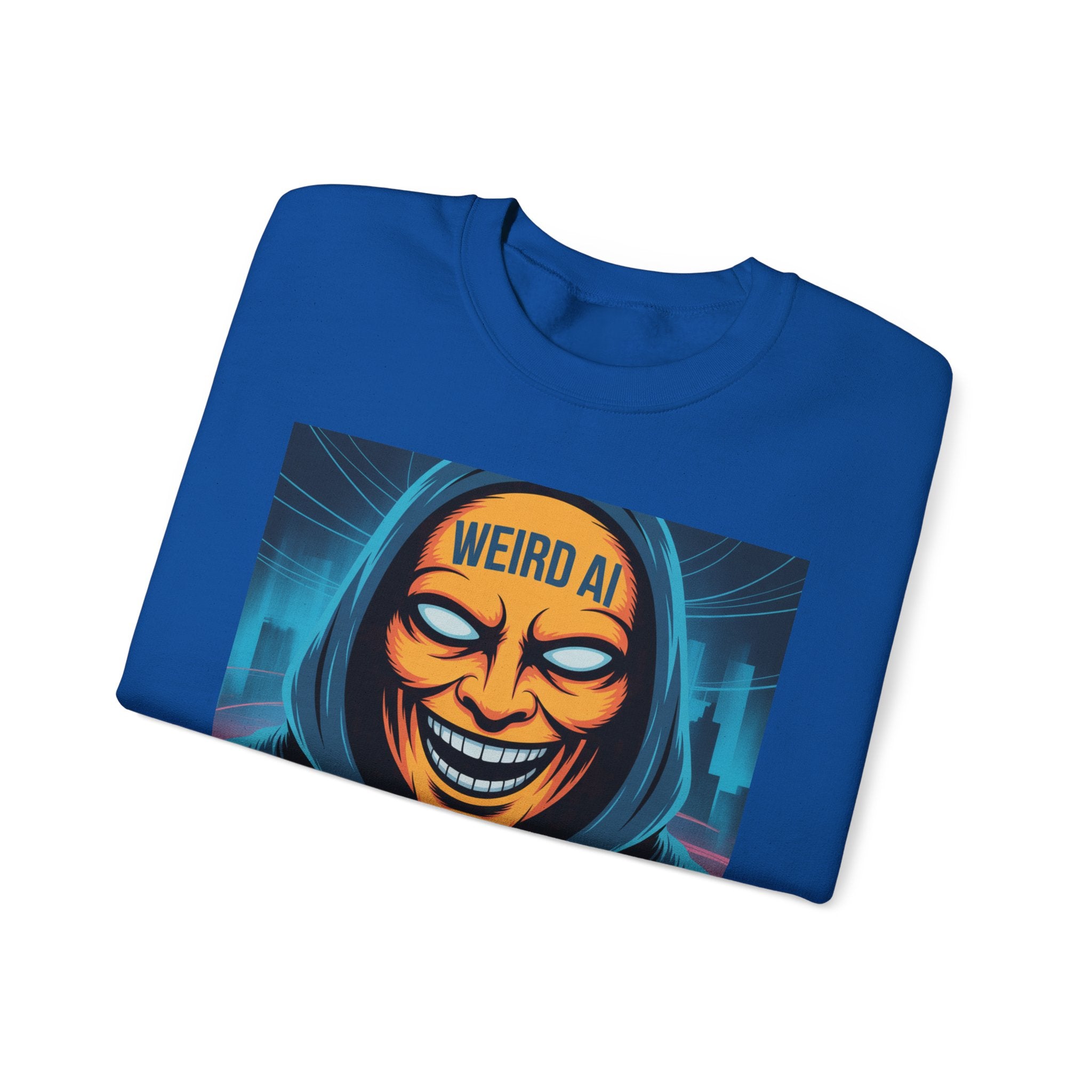 Weird AI "Masked Mode" Unisex Heavy Blend™ Crewneck Sweatshirt