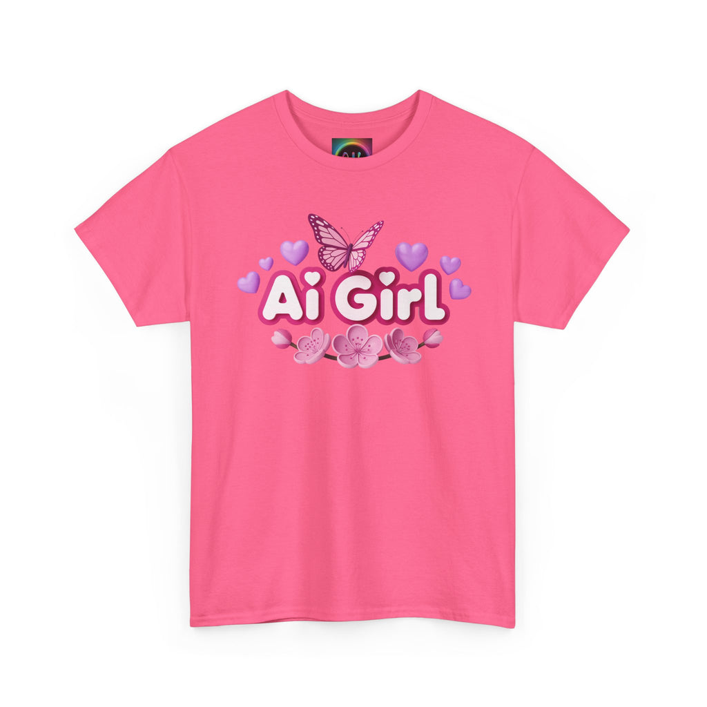 Ai Girl  "Cyber Cutie" Unisex Heavy Blend™ Crewneck T‑Shirt