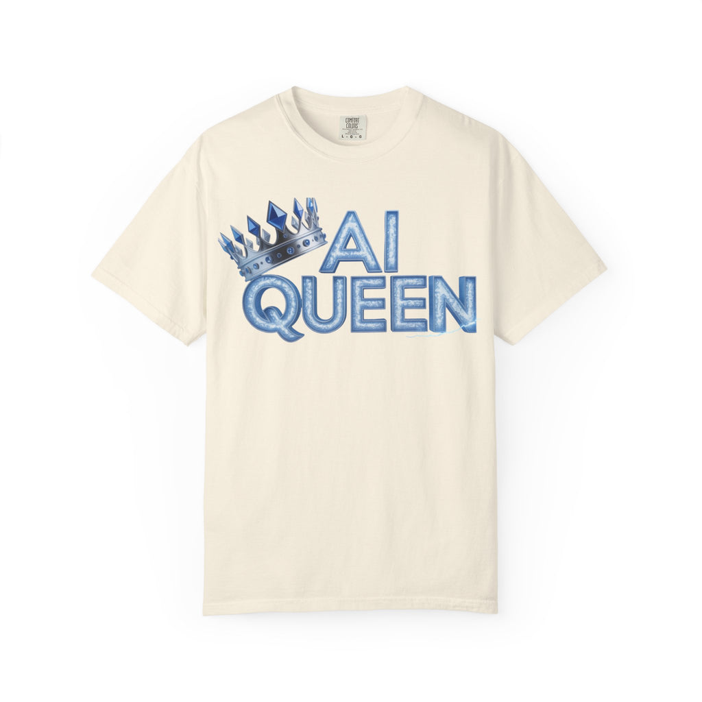 AI Queen "Frost Crown Frequency" Unisex Garment-Dyed T-shirt