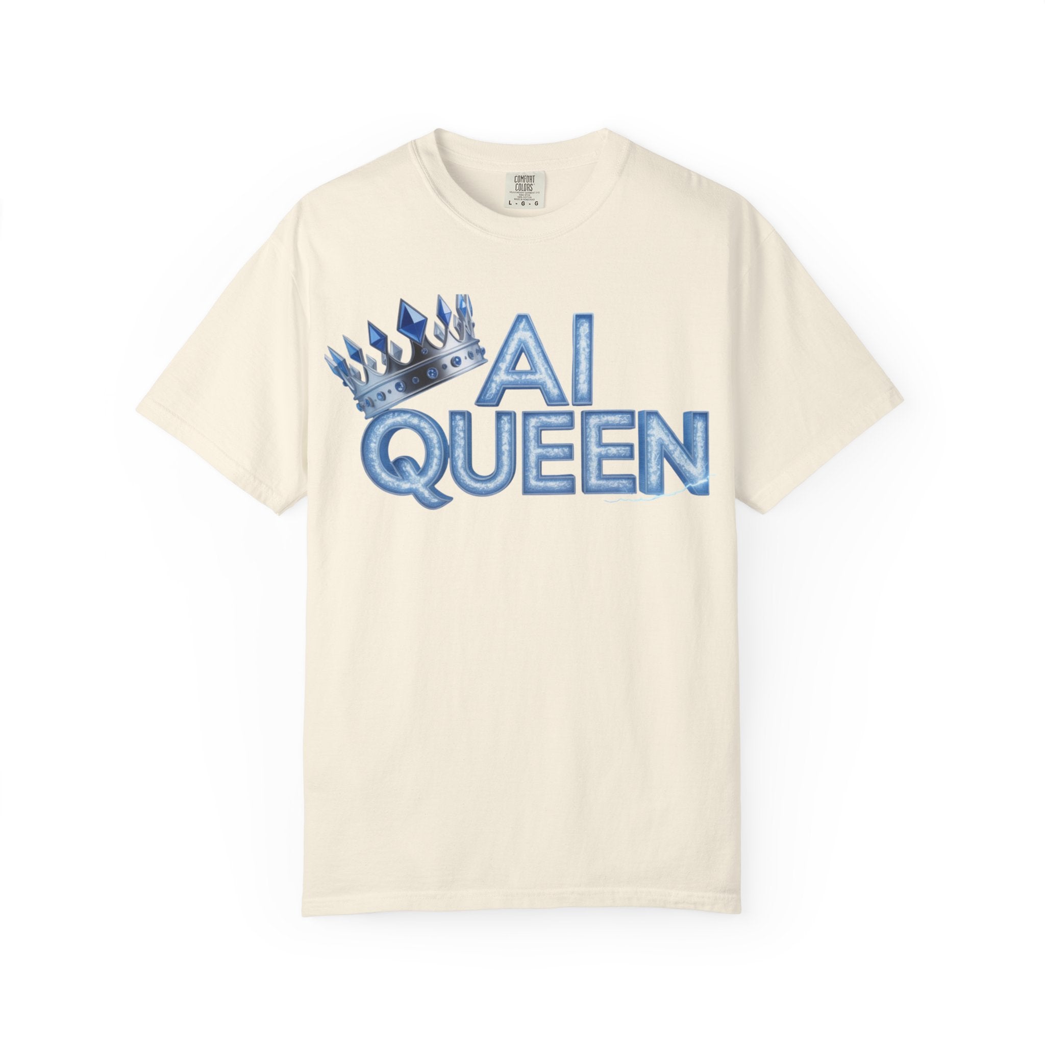 AI Queen "Frost Crown Frequency" Unisex Garment-Dyed T-shirt