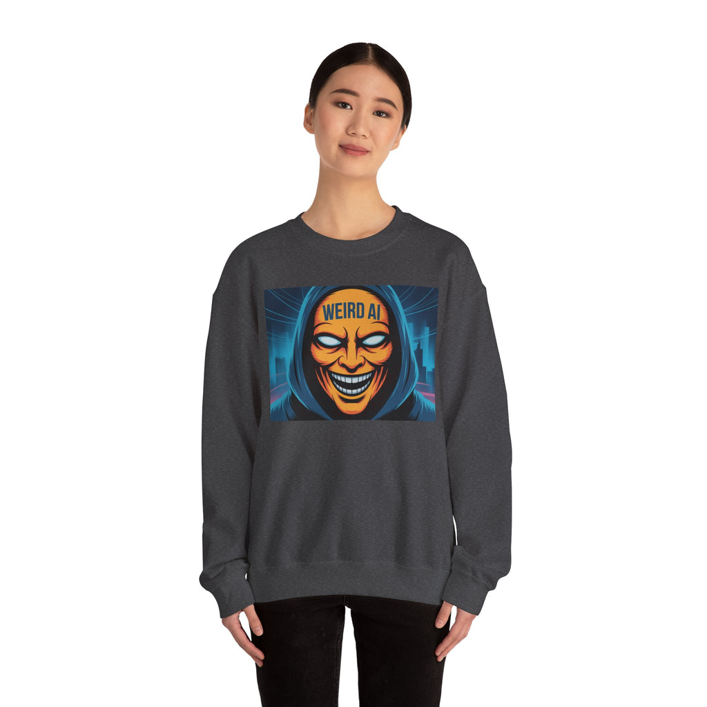 Weird AI "Masked Mode" Unisex Heavy Blend™ Crewneck Sweatshirt