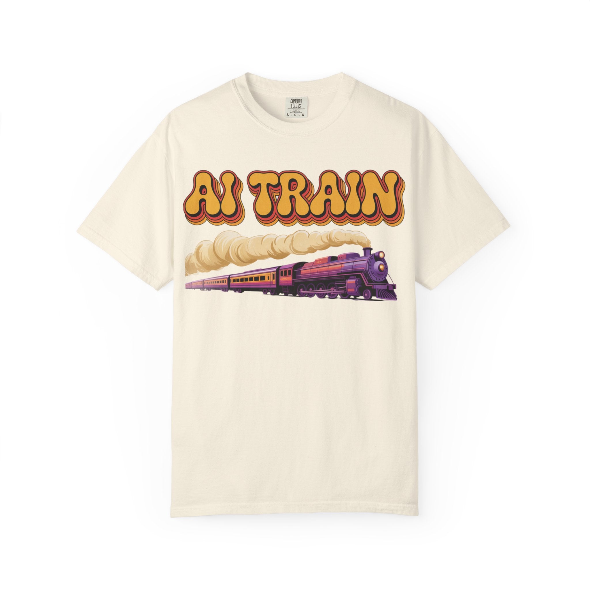 AI TRAIN  "Quantum Rail System" Unisex Garment-Dyed T-shirt