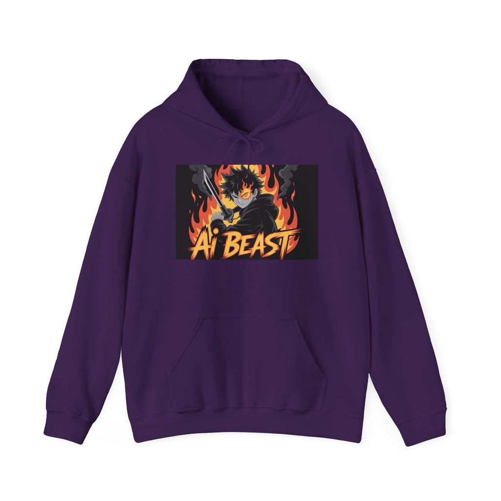 AI  BEAST  " Warrior.exe "  Unisex Heavy Blend™ Hooded Sweatshirt
