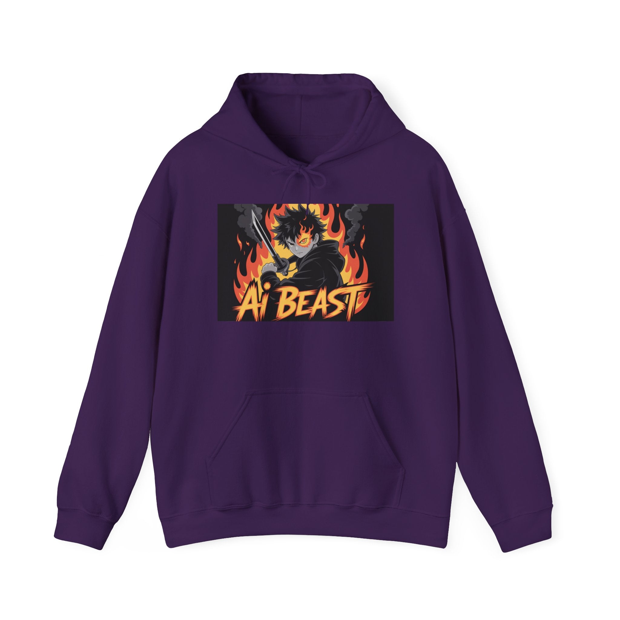 AI  BEAST  " Warrior.exe "  Unisex Heavy Blend™ Hooded Sweatshirt