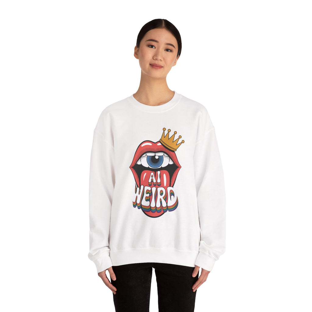 Ai Weird  "Royal Oddbyte" Unisex Heavy Blend™ Crewneck Sweatshirt