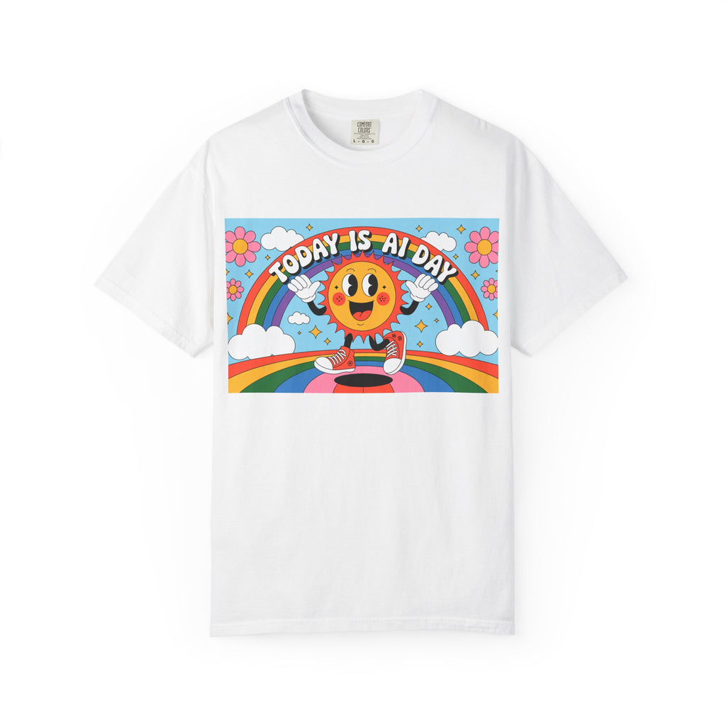 Today Is AI Day  "Sunshine Circuit" Unisex Garment-Dyed T-shirt