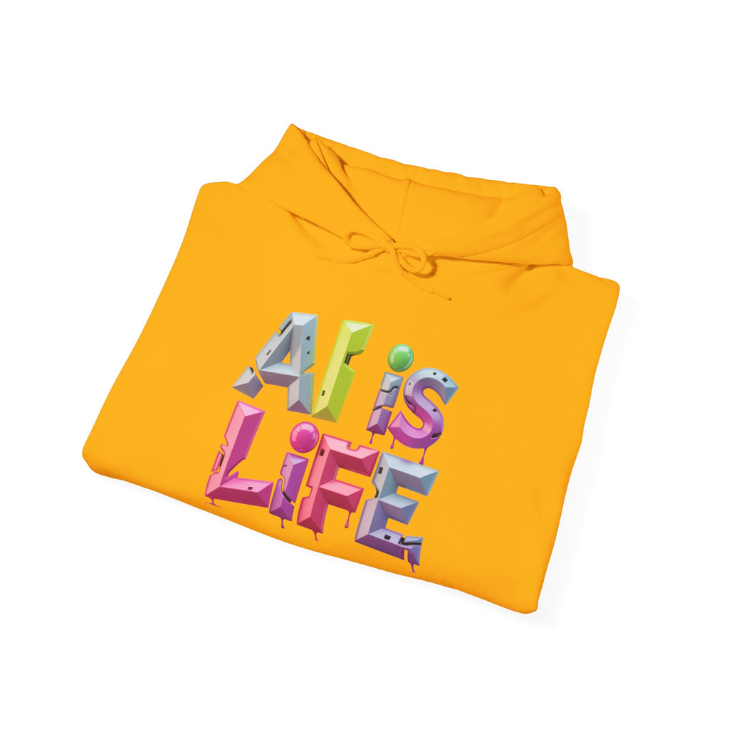 Ali is Life "GRAFFITI DIMENSION" Colorful Text Pullover Hoodie