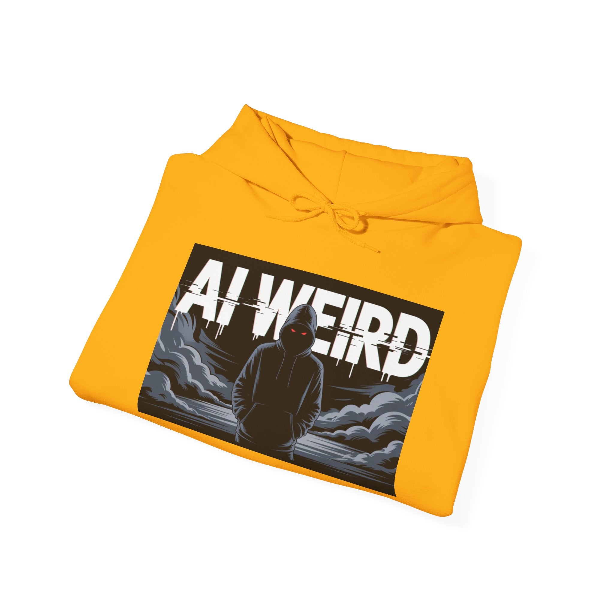 AI WEIRD – “DARK DATA ENTITY” Unisex Heavy Blend™ Hooded Sweatshirt