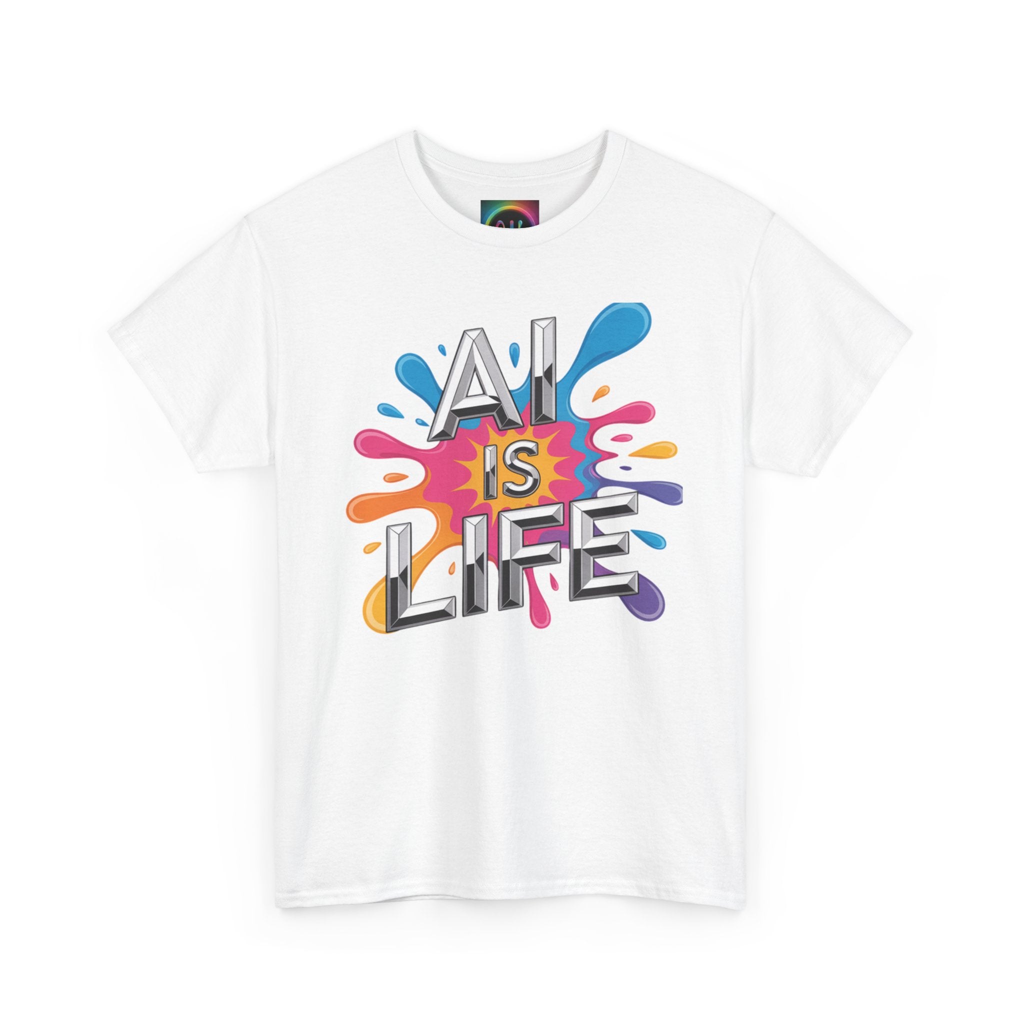 Ail Is Life "CHROME SPLATTER" Colorful Retro Splash Graphic T-Shirt