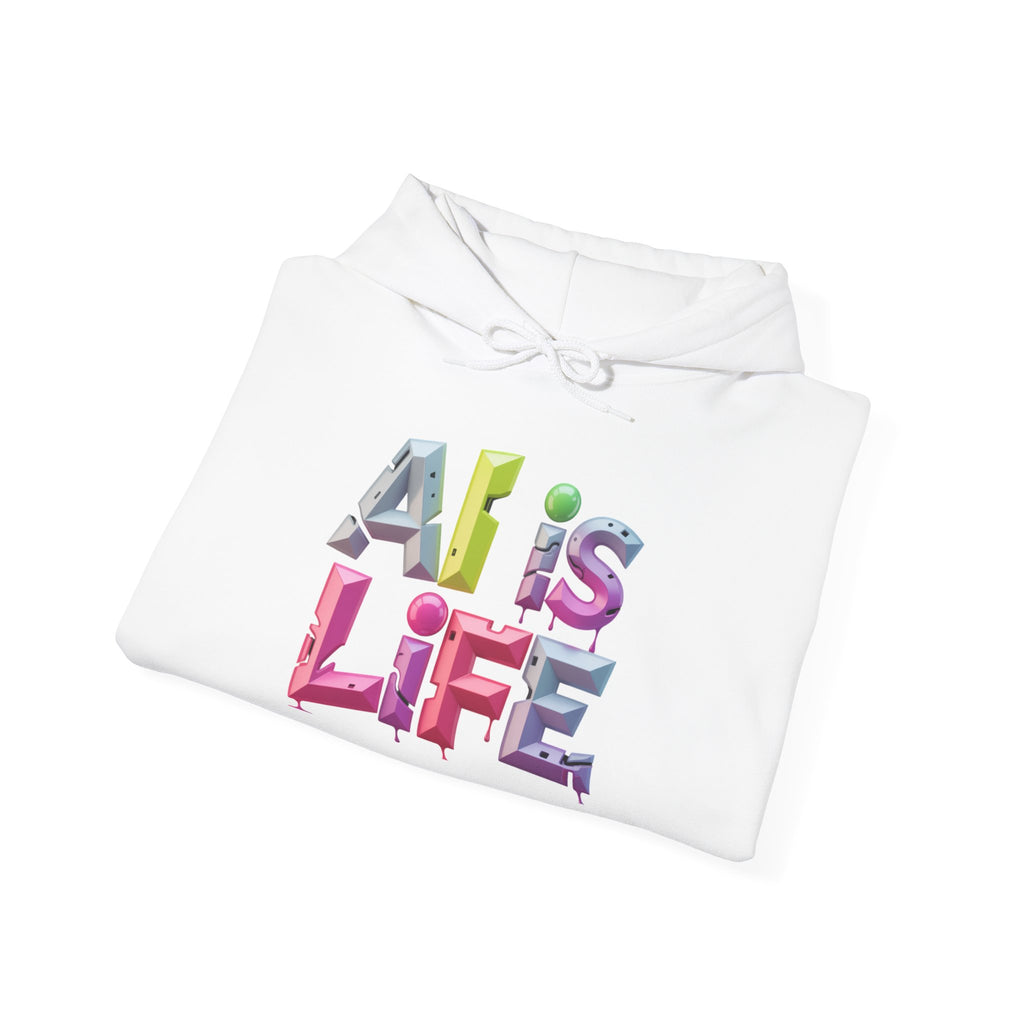 Ali is Life "GRAFFITI DIMENSION" Colorful Text Pullover Hoodie