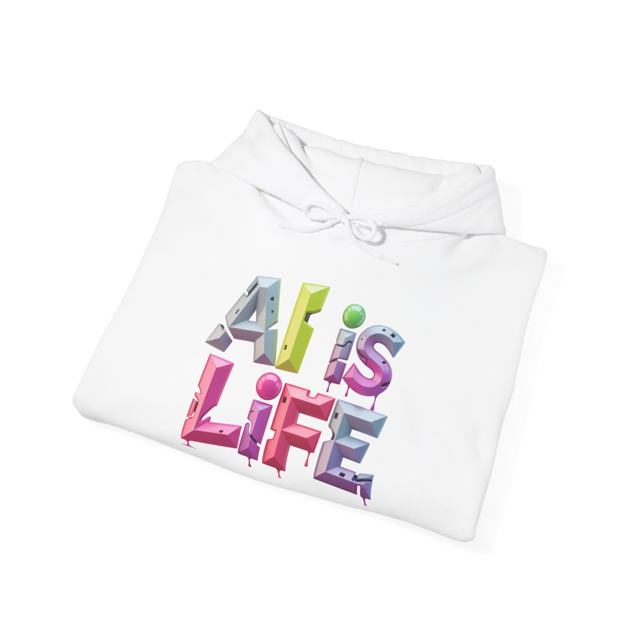 Ali is Life "GRAFFITI DIMENSION" Colorful Text Pullover Hoodie