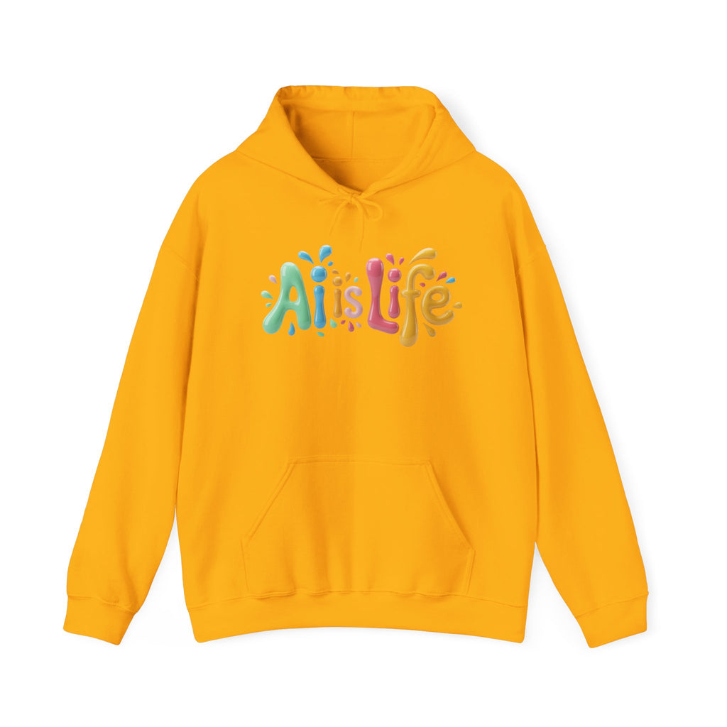 AI IS LIFE “Colorful Circuit Pop” Unisex Heavy Blend™ Hooded Sweatshirt