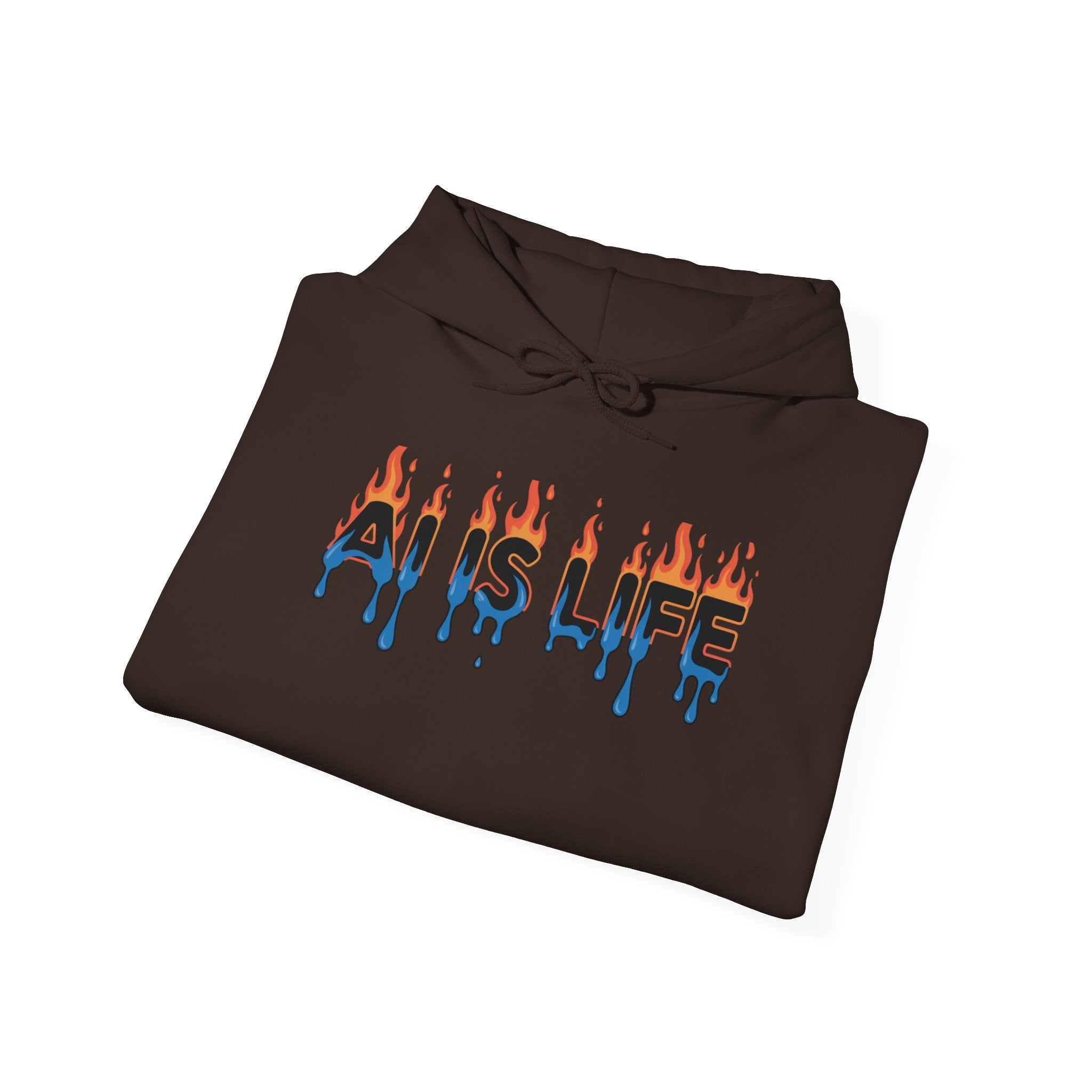 AI IS LIFE   “AI MELTDOWN”  Unisex Heavy Blend™ Hooded Sweatshirt