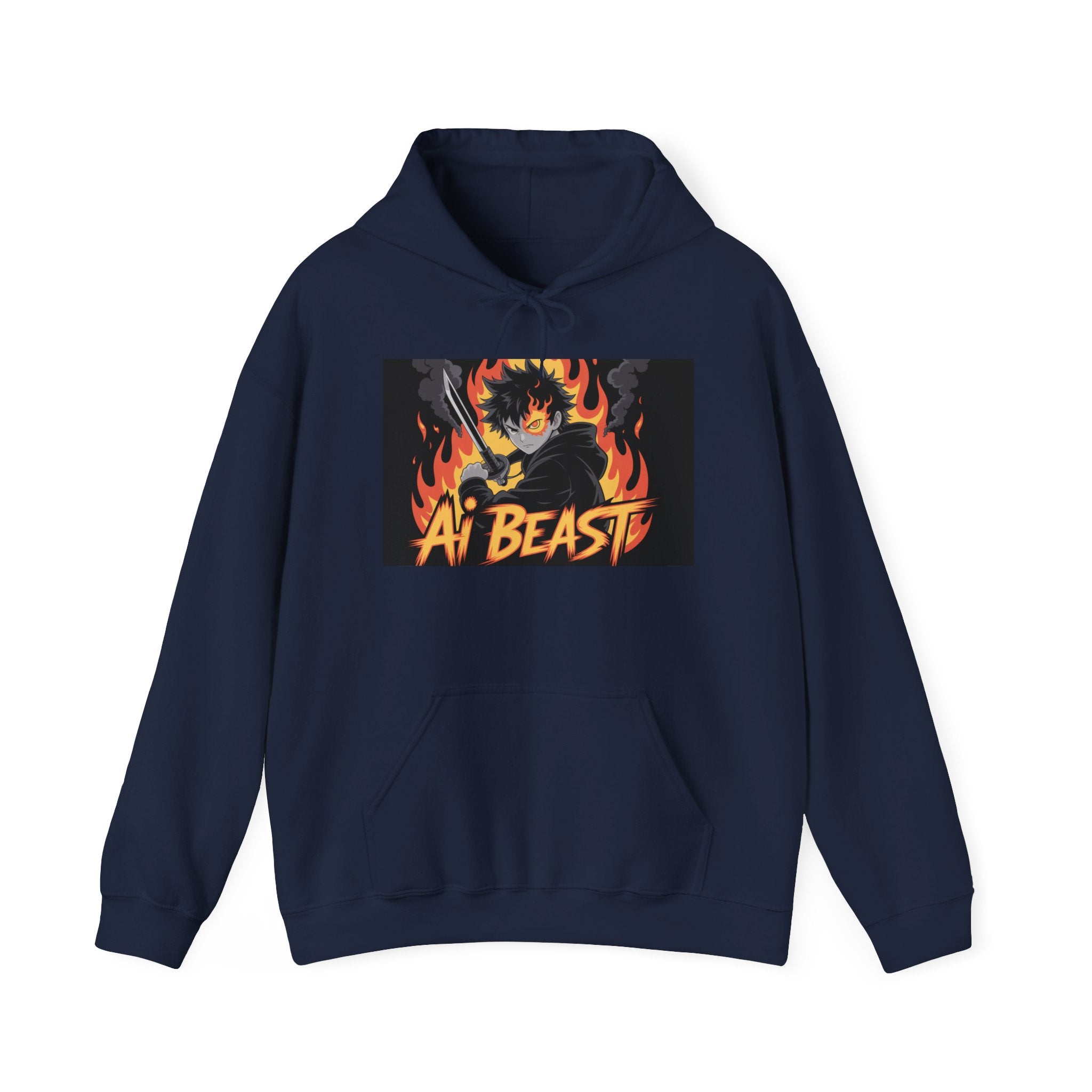 AI  BEAST  " Warrior.exe "  Unisex Heavy Blend™ Hooded Sweatshirt
