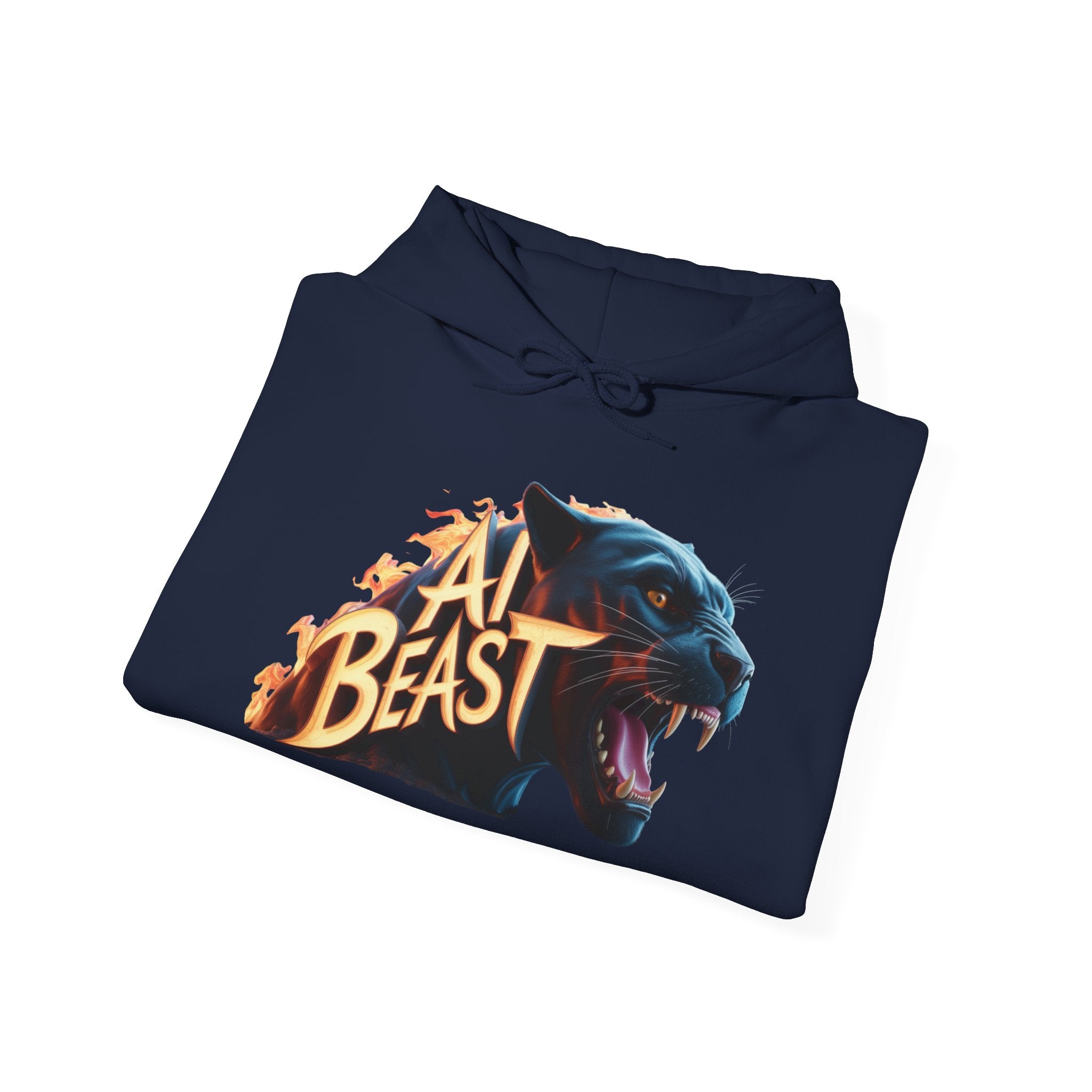 AI BEAST  "Wildfire Algorithm" Unisex Heavy Blend™ Hooded Sweatshirt