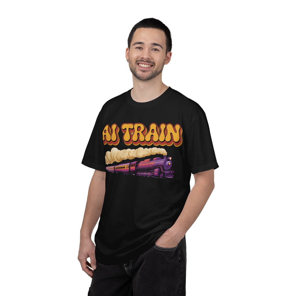 AI TRAIN  "Quantum Rail System" Unisex Garment-Dyed T-shirt