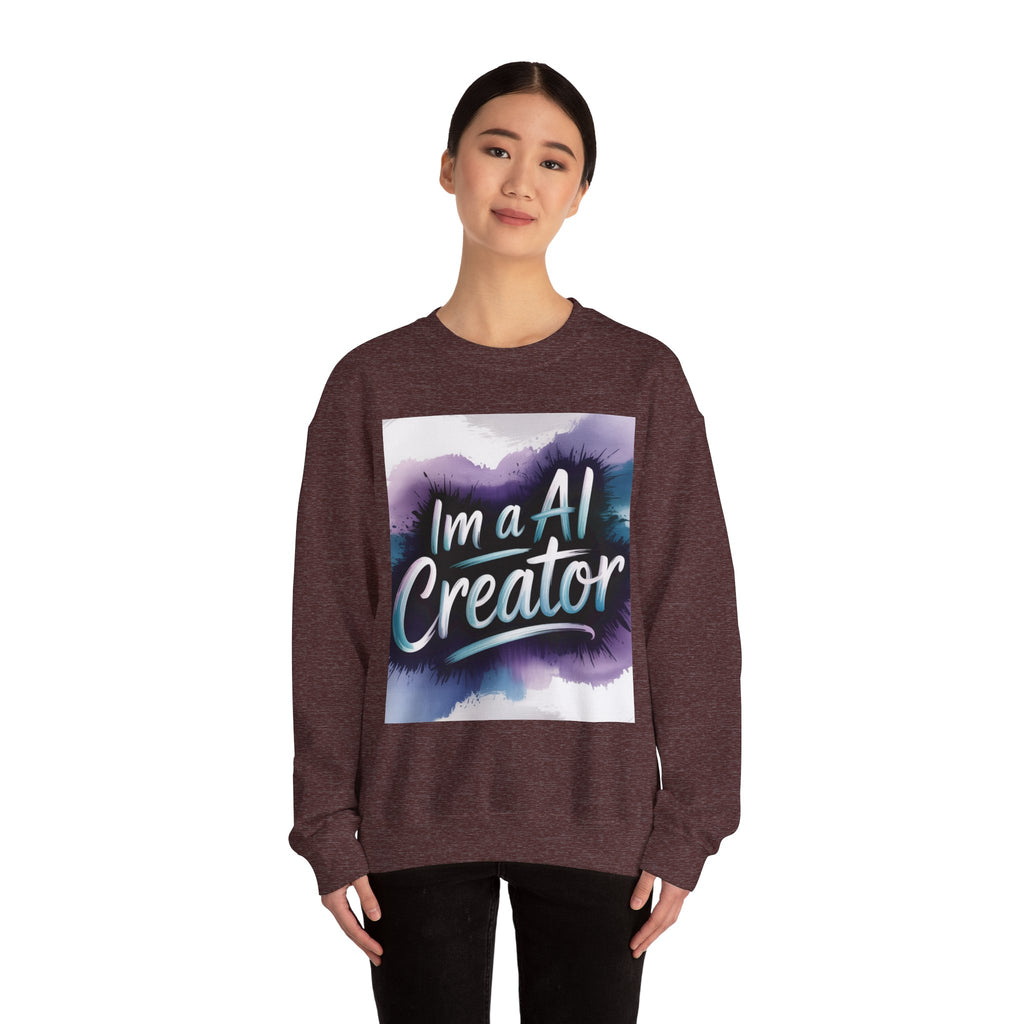 I’m a AI Creator "DIGITAL BRUSHSTROKE" Unisex Garment-Dyed Sweatshirt