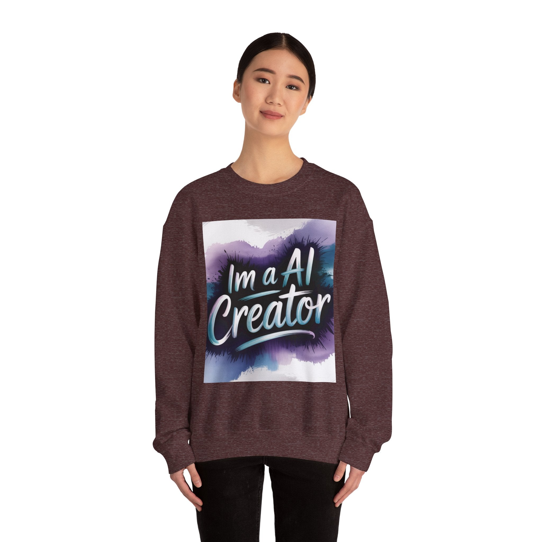 I’m a AI Creator "DIGITAL BRUSHSTROKE" Unisex Garment-Dyed Sweatshirt