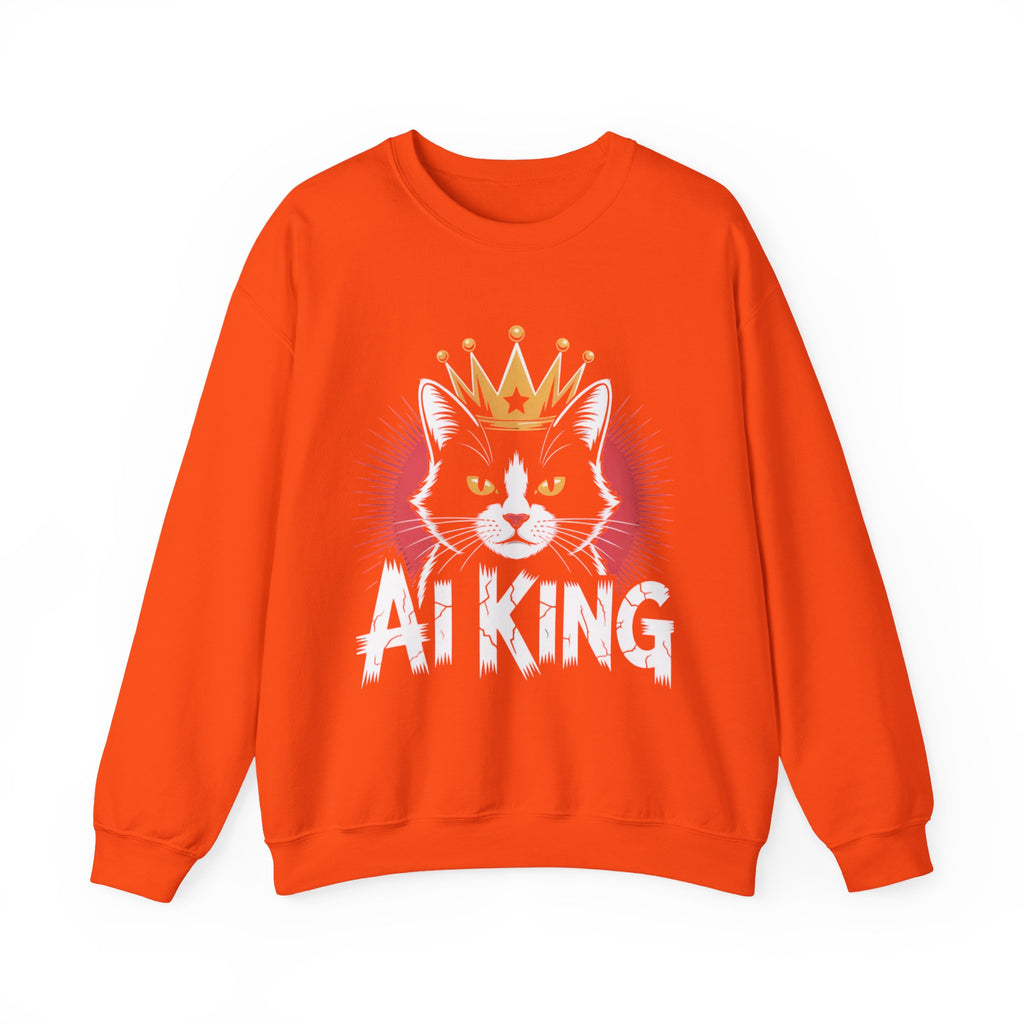 AI King  "Glitch Monarch" Unisex Heavy Blend™ Crewneck Sweatshirt