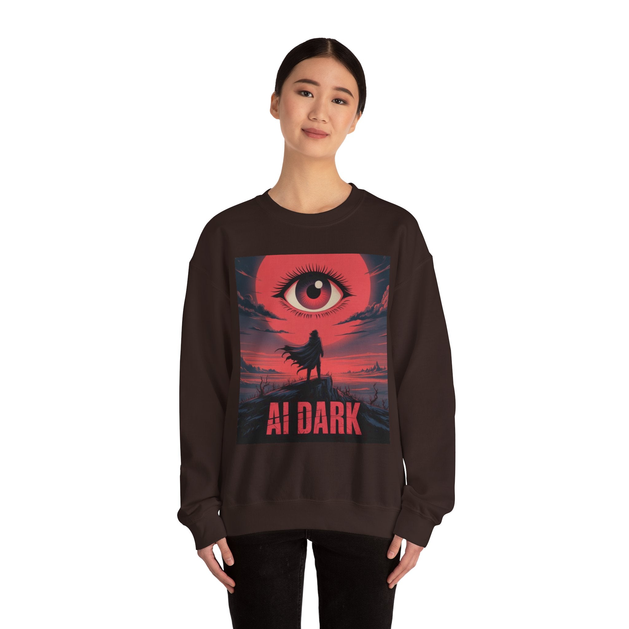 AI DARK “Shadow Protocol” Unisex Heavy Blend™ Crewneck Sweatshirt