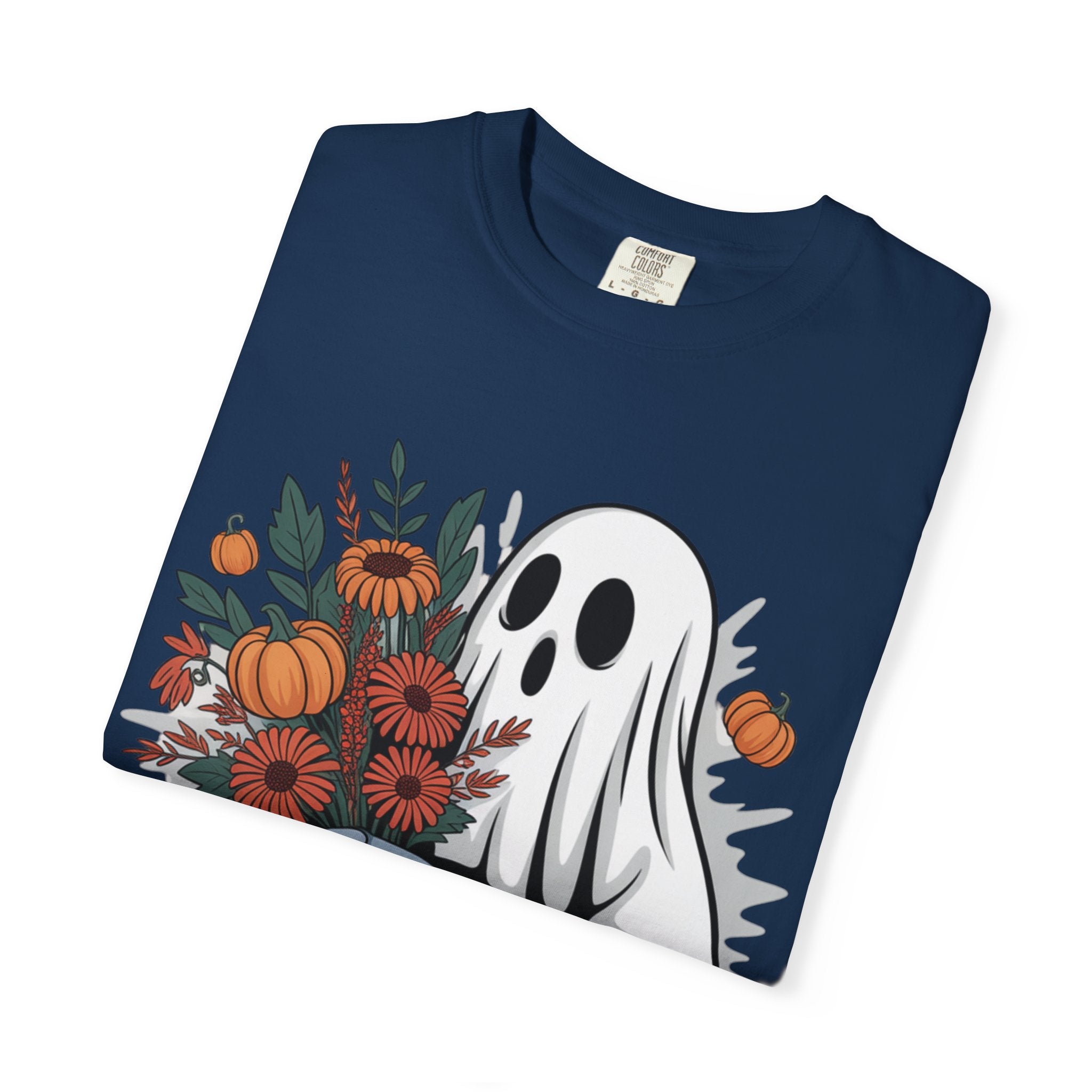 AI WEIRD "Glitch Garden Ghost" Unisex Garment-Dyed T-shirt