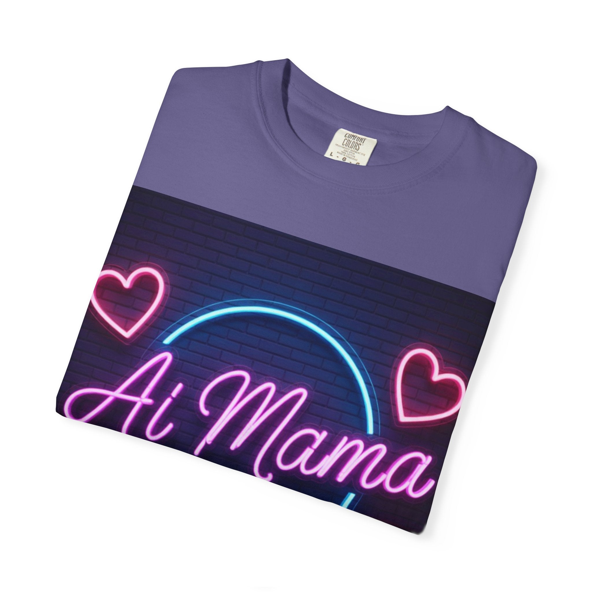 AI MAMA “Electric Love Loop” Unisex Garment-Dyed T-shirt
