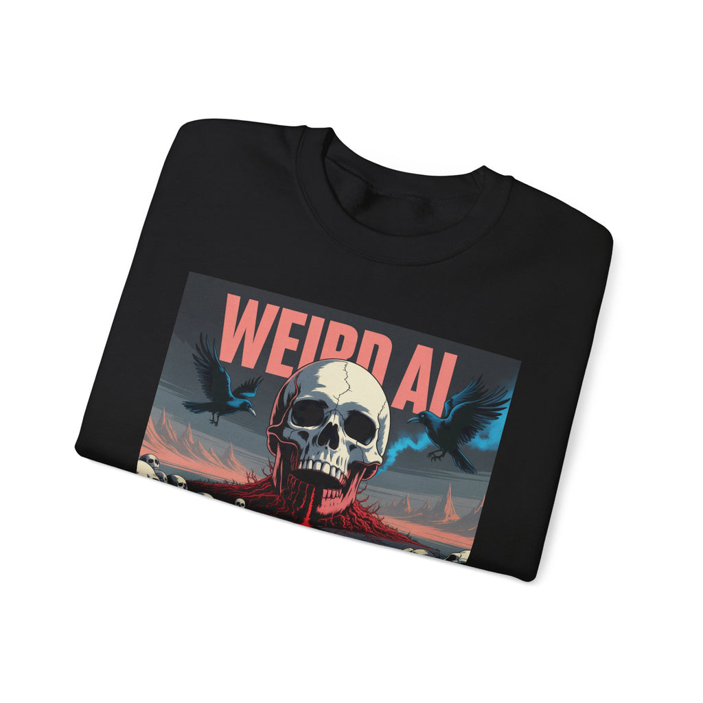 Weird AI  "Skeleton Volcano Edition” Unisex Heavy Blend™ Crewneck Sweatshirt