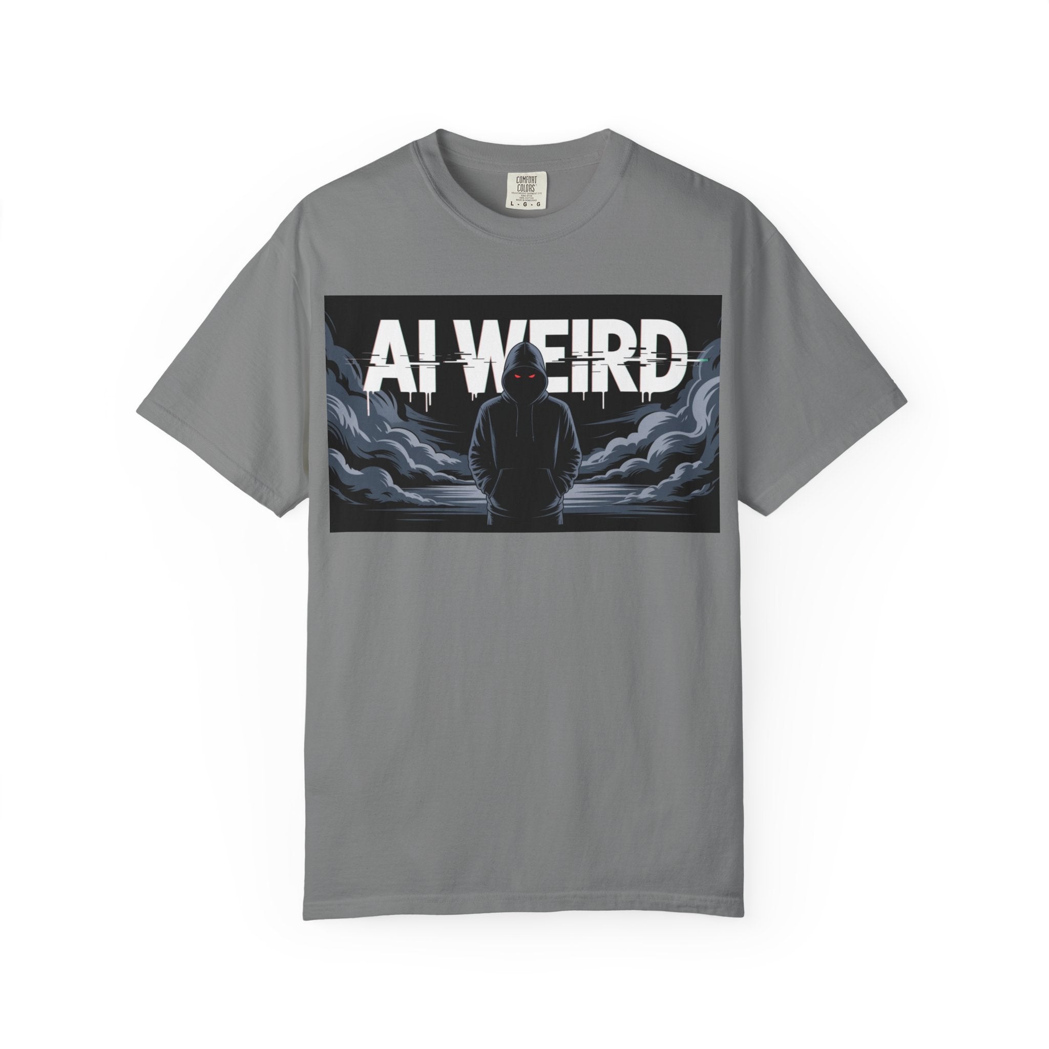 AI WEIRD – “DARK DATA ENTITY” Unisex Garment-Dyed T-shirt