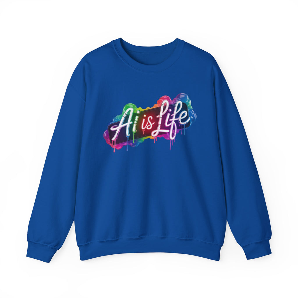 AI is LIFE  “PipeDream Intelligence”  Heavy Blend™ Crewneck Sweatshirt