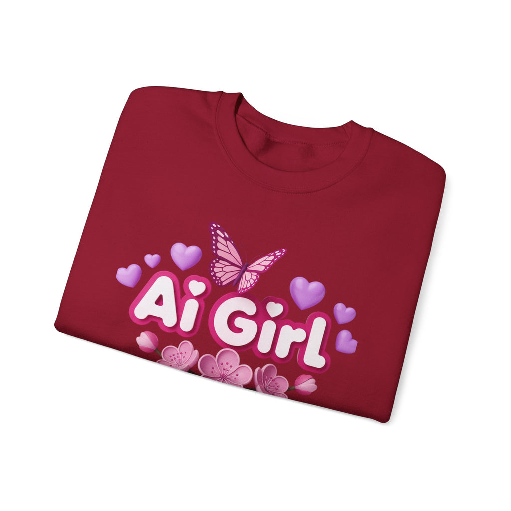 Ai Girl  "Cyber Cutie" Unisex Heavy Blend™ Crewneck Sweatshirt
