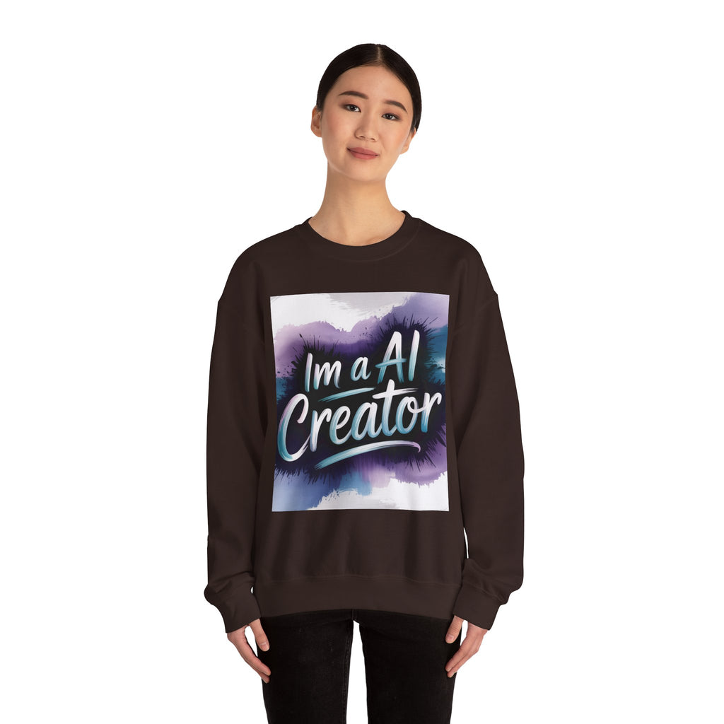 I’m a AI Creator "DIGITAL BRUSHSTROKE" Unisex Garment-Dyed Sweatshirt