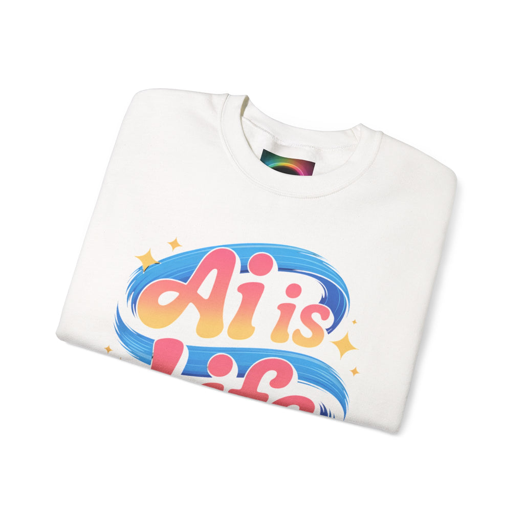 AI is Life "COSMIC SWIRL" Unisex Heavy Blend™ Crewneck Sweatshirt