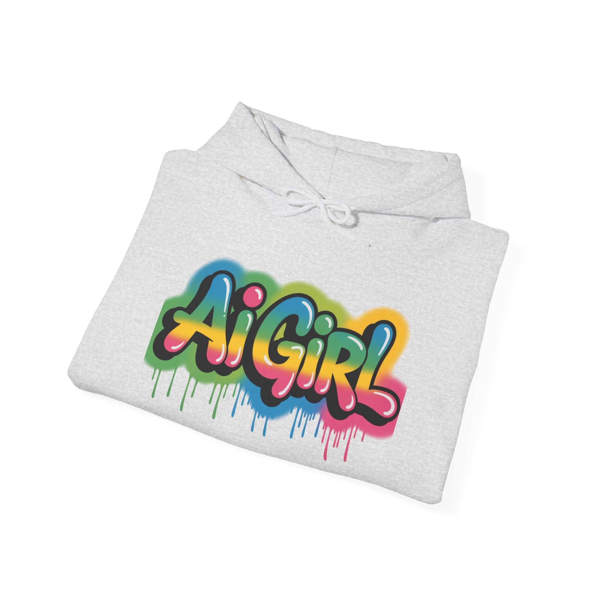 Ai Girl  "Graffiti Glow"  Unisex Heavy Blend™ Hooded Sweatshirt