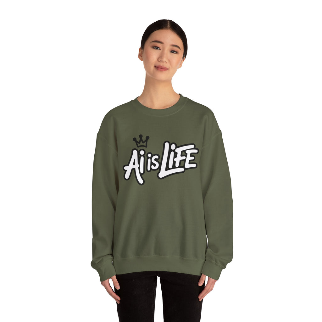Ai is Life  "Crown Circuit" Unisex Heavy Blend™ Crewneck Sweatshirt