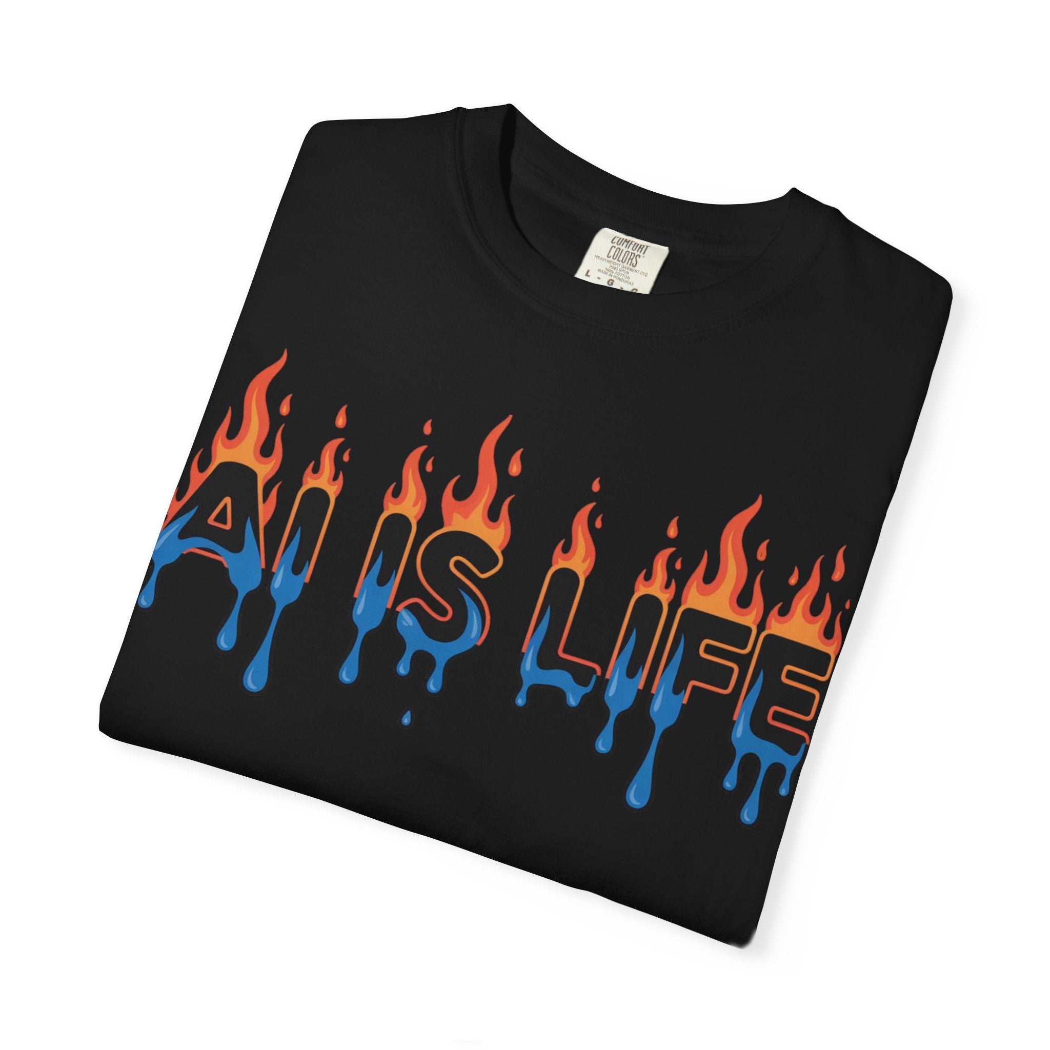 AI IS LIFE – “AI MELTDOWN” Unisex Garment-Dyed T-shirt