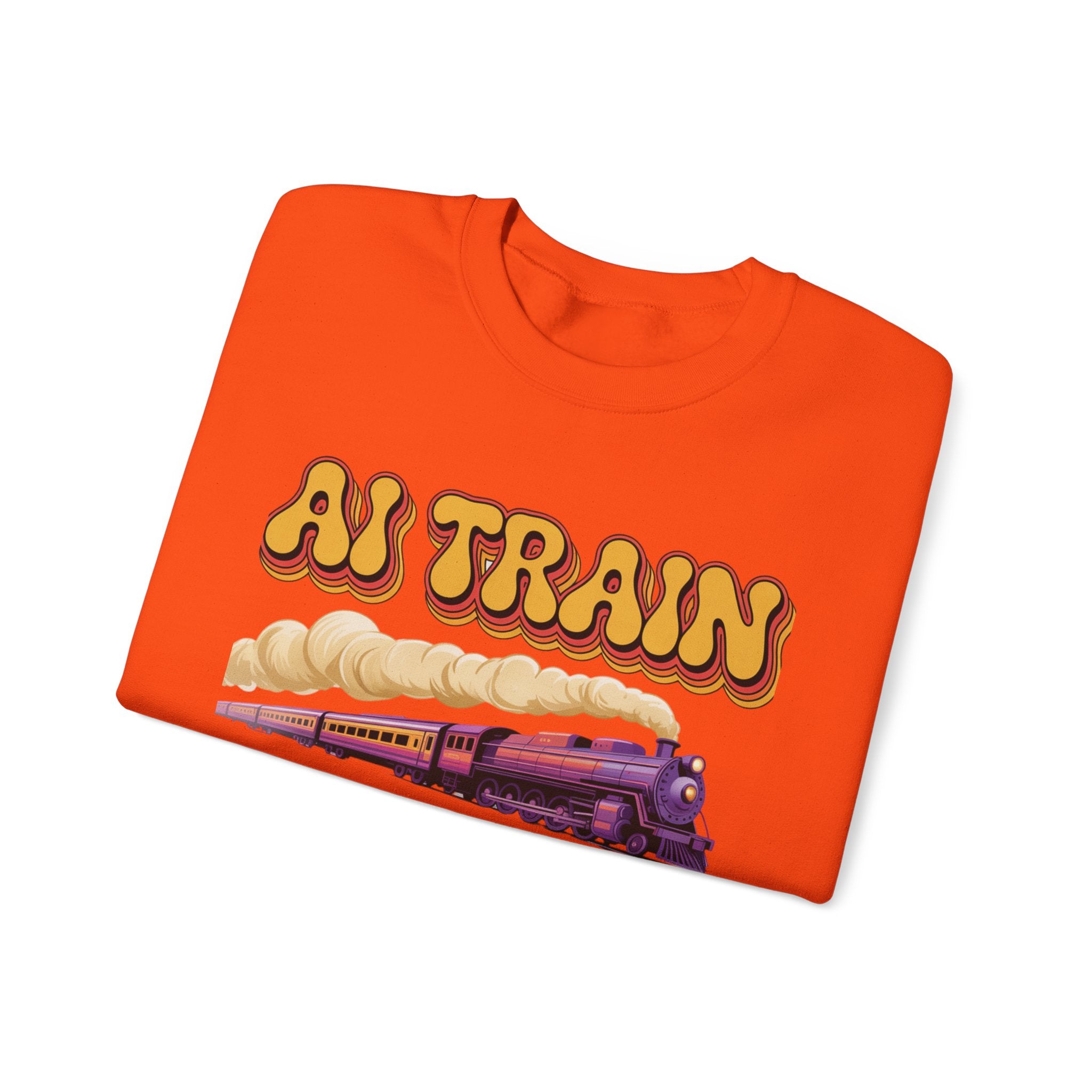 AI TRAIN  "Quantum Rail System" Unisex Heavy Blend™ Crewneck Sweatshirt