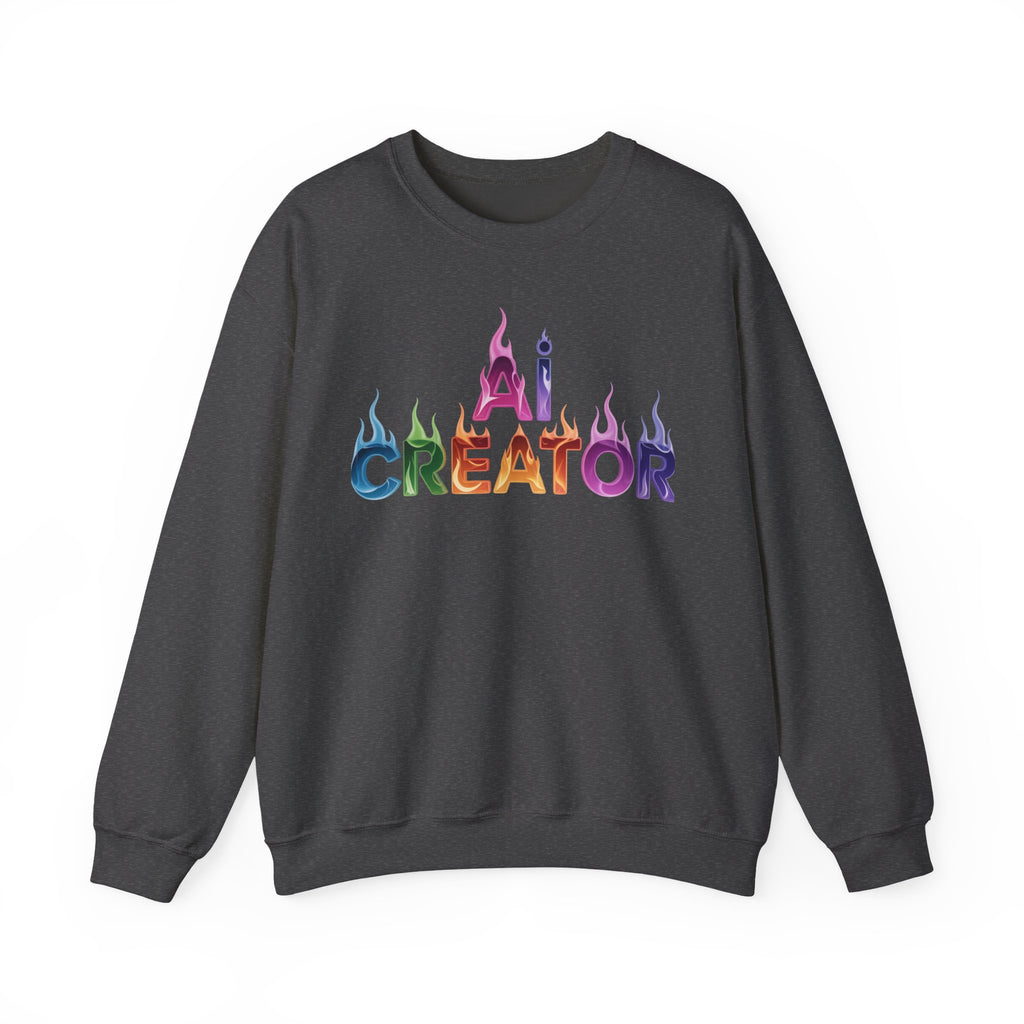 AI CREATOR  "Fire in the Code" Unisex Heavy Blend™ Crewneck Sweatshirt