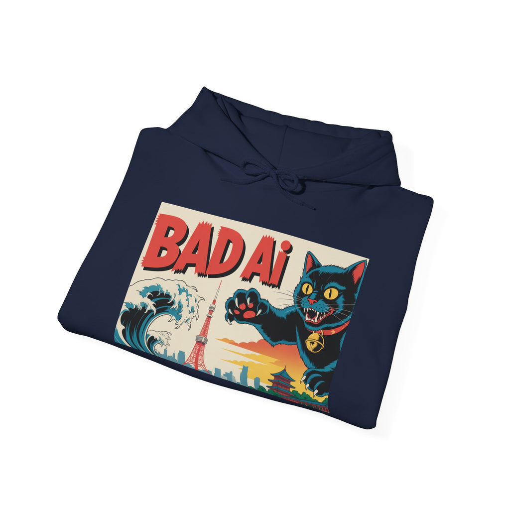 BAD AI " Kaiju Kitty " Unisex Heavy Blend™ Hooded Sweatshirt