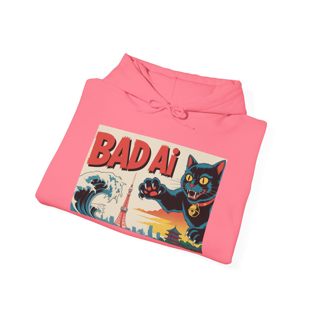 BAD AI " Kaiju Kitty " Unisex Heavy Blend™ Hooded Sweatshirt