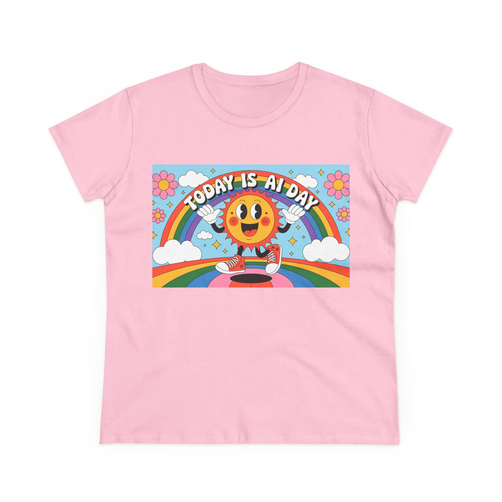 Today Is AI Day  "Sunshine Circuit" Women's Midweight Cotton Tee