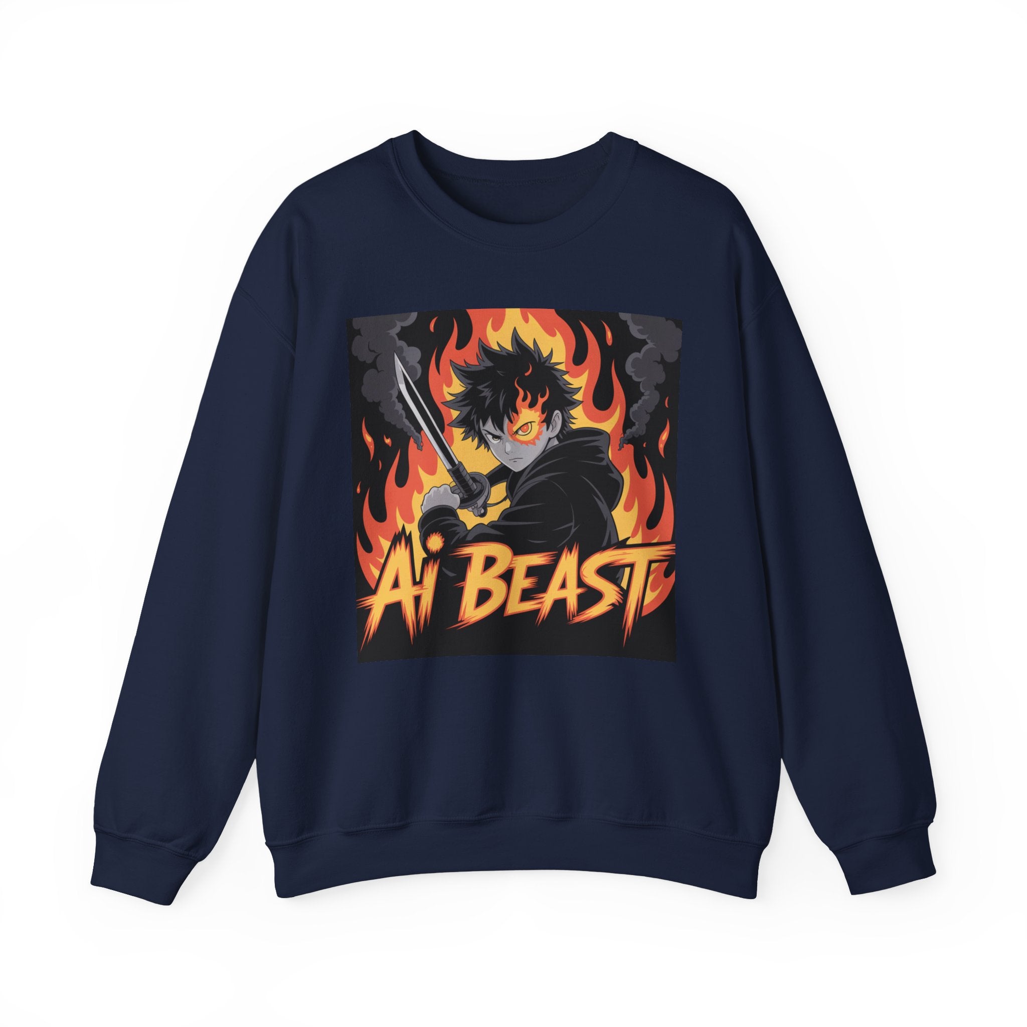 AI BEAST  "Warrior.exe"  Unisex Heavy Blend™ Crewneck Sweatshirt