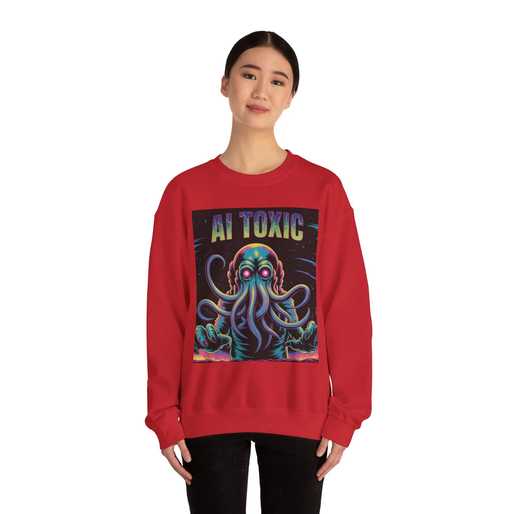 AI TOXIC  "Data Overlord" Unisex Heavy Blend™ Crewneck Sweatshirt