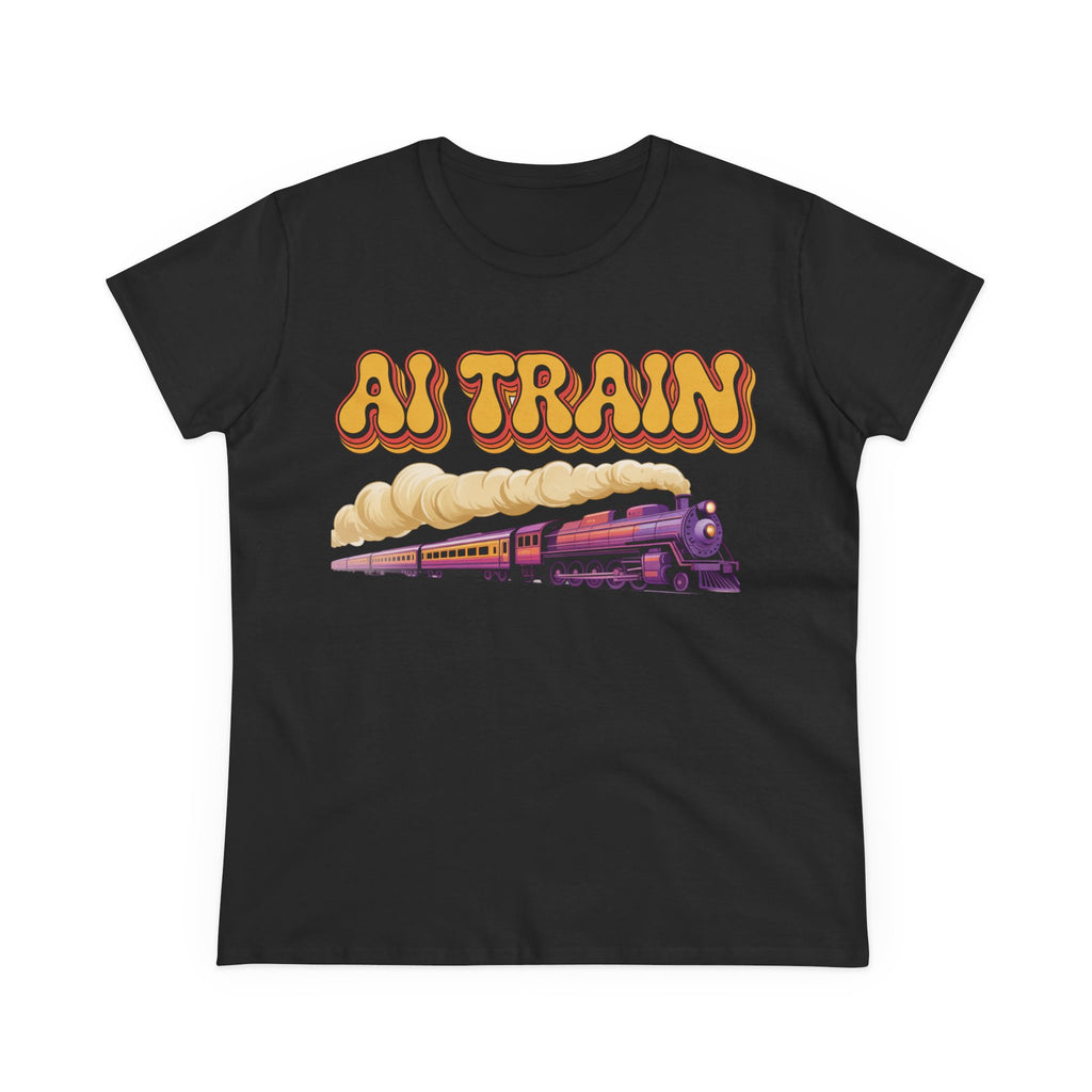 AI TRAIN  "Quantum Rail System" Women's Midweight Cotton Tee