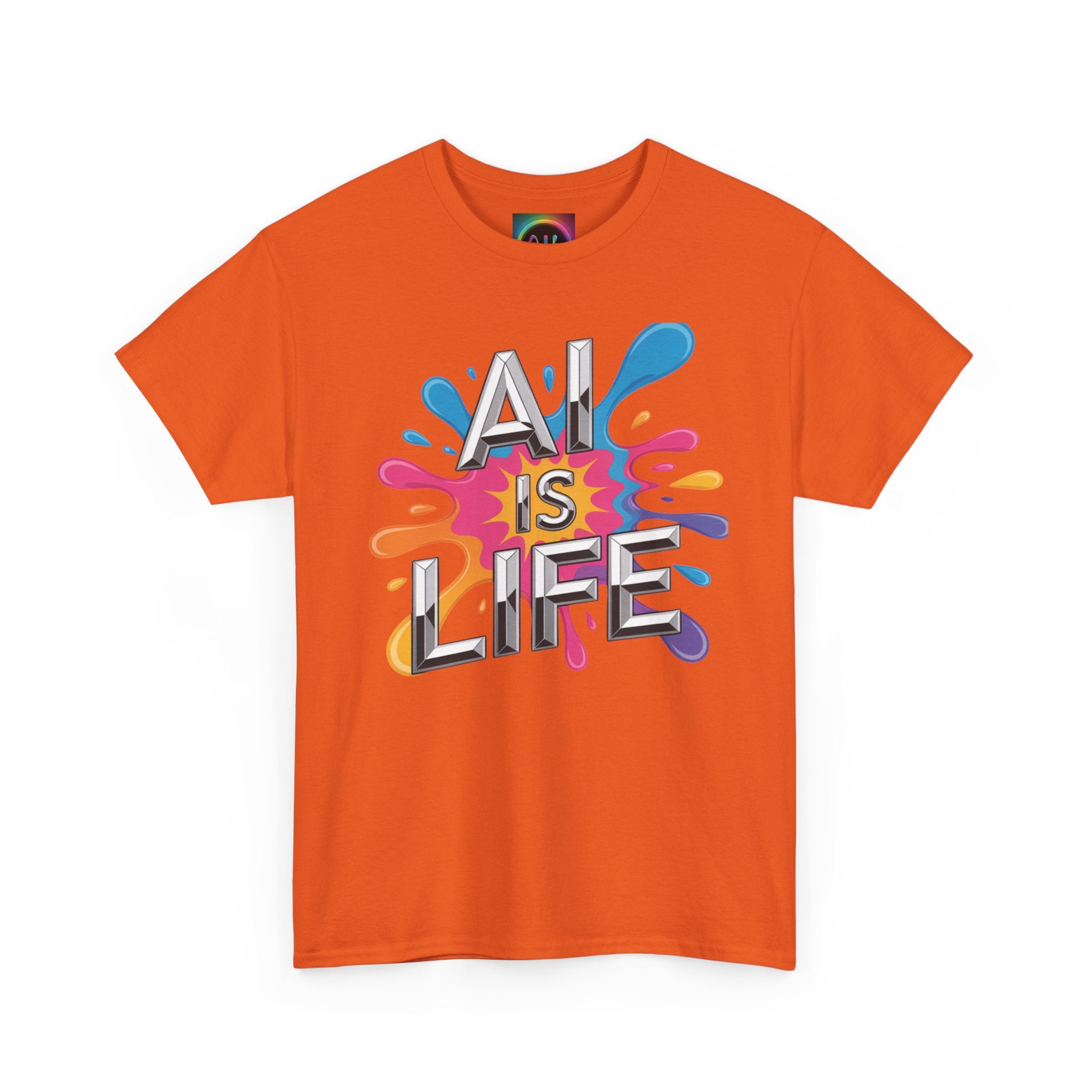 Ail Is Life "CHROME SPLATTER" Colorful Retro Splash Graphic T-Shirt